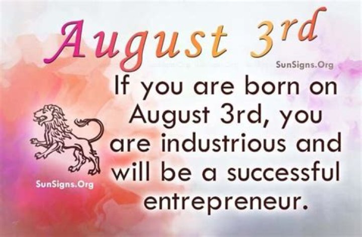 August 3 Famous Birthdays - SunSigns.Org |